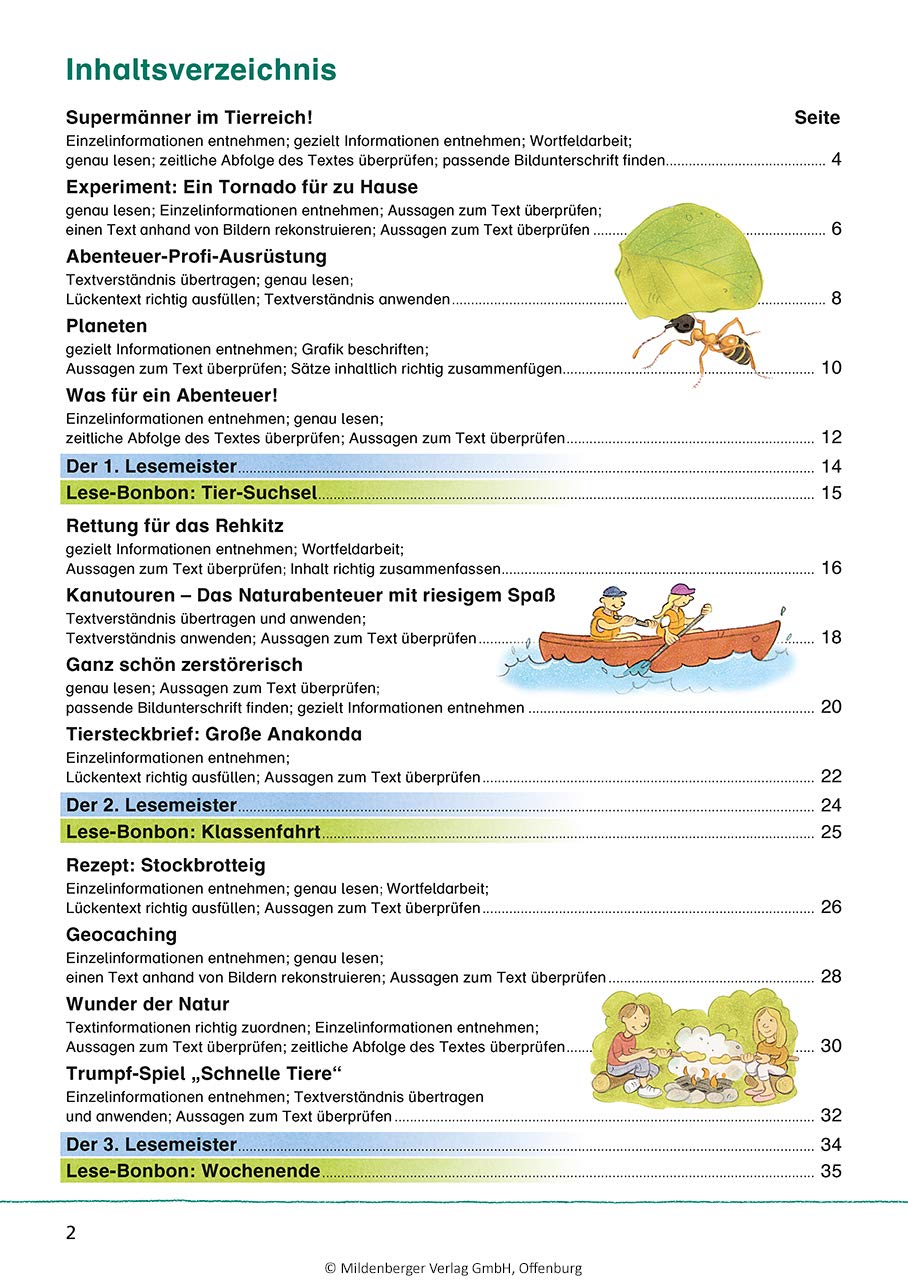 Das Übungsheft Lesen 4: Lesetraining und Leseverständnis, Deutsch, Klasse 4
