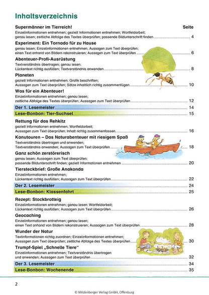 Das Übungsheft Lesen 4: Lesetraining und Leseverständnis, Deutsch, Klasse 4