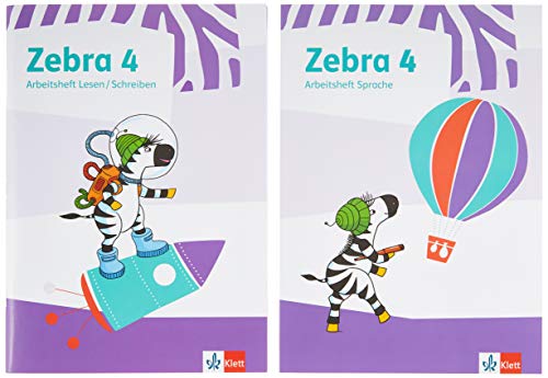 Zebra 4: Paket: Arbeitsheft Lesen/Schreiben und Arbeitsheft Sprache Klasse 4 (Zebra. Ausgabe ab 2018