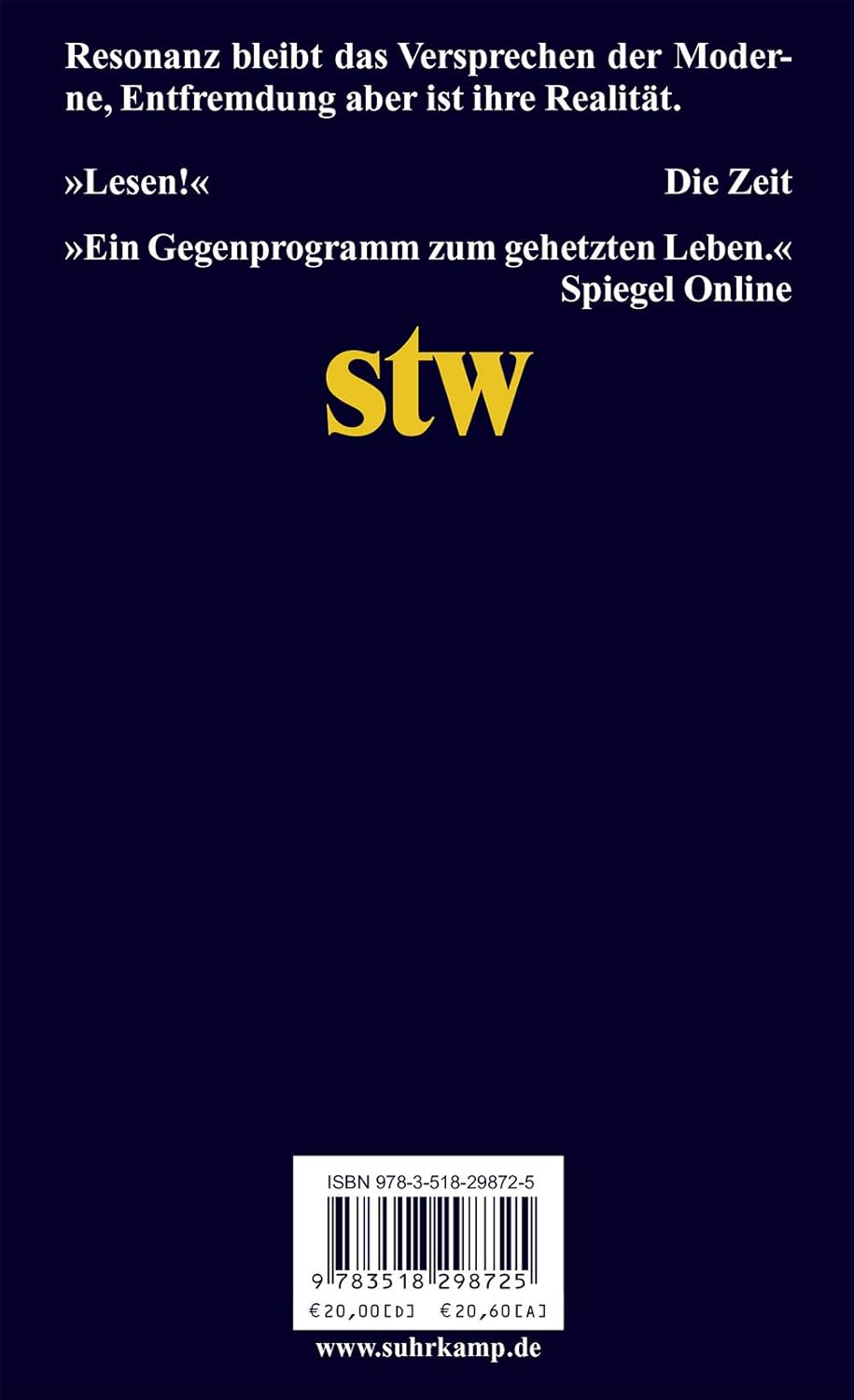 Resonanz: Eine Soziologie der Weltbeziehung (suhrkamp taschenbuch wissenschaft