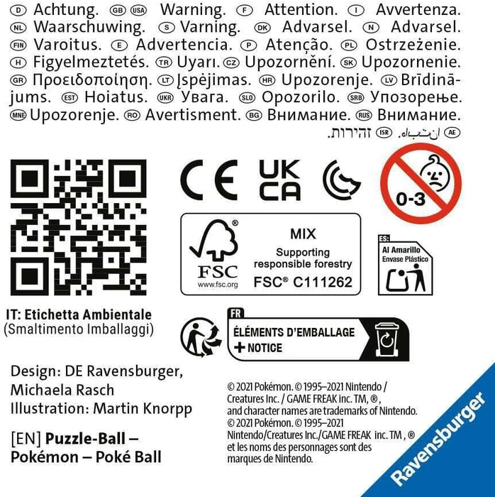 Ravensburger Pokemon Pokeball - 3D Jigsaw Puzzle Ball for Kids Age 6 Years Up - 54 Pieces - No Glue Required