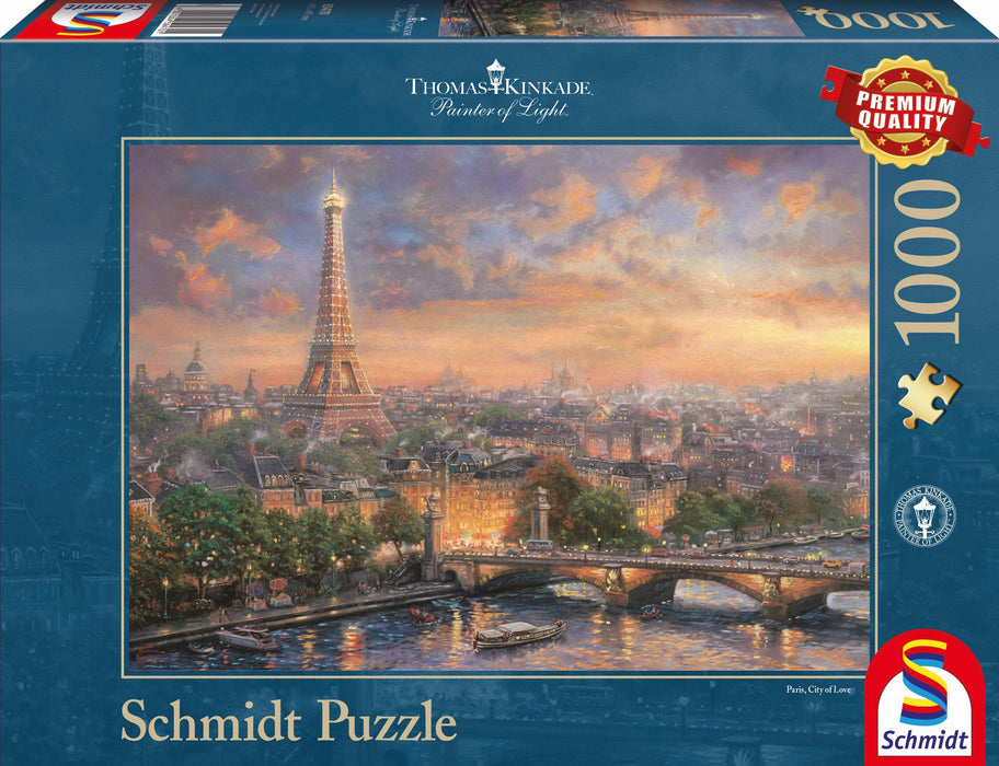 Schmidt Spiele, Thomas Kinkade: Paris, City of Love (1000pc), Puzzle, Ages 12+