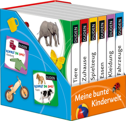 Duden 12+: Kennst du das? Meine bunte Kinderwelt (Würfel): 6 Mini-Bücher (Pappbilderbuch Bücher-Würfel, Band 1