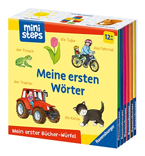 ministeps: Mein erster Bücher-Würfel: Meine ersten Wörter (Bücher-Set): Ab 12 Monate (ministeps Bücher)