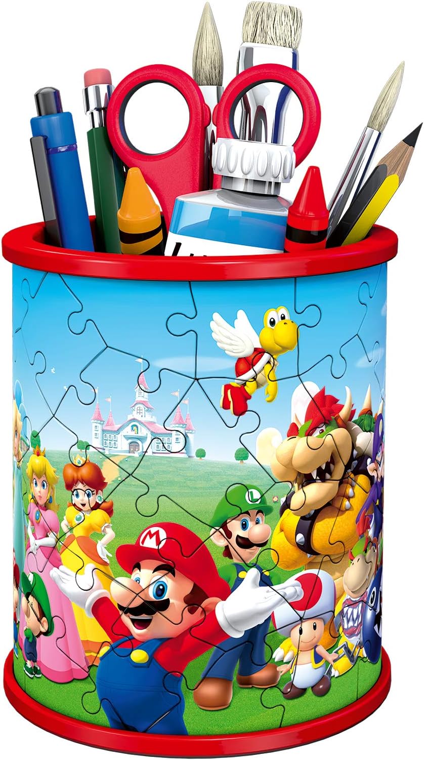 Ravensburger Super Mario Brothers Pencil Pot 3D Jigsaw Puzzles for Kids Age 6 Years Up - 54 Pieces - No Glue Required