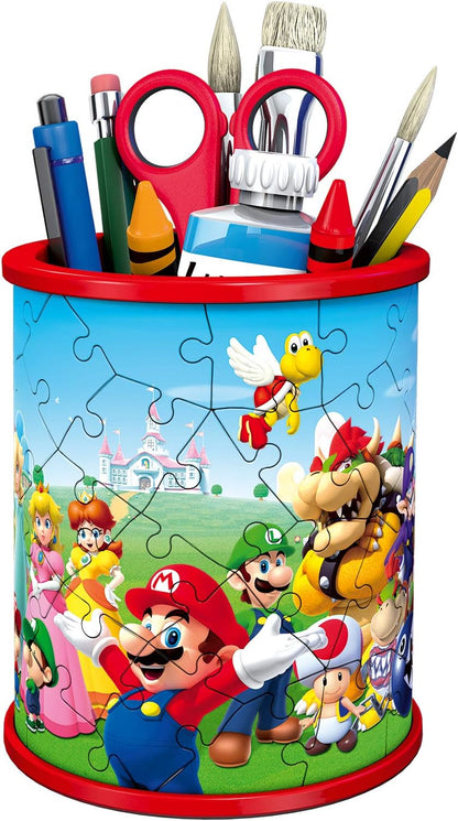 Ravensburger Super Mario Brothers Pencil Pot 3D Jigsaw Puzzles for Kids Age 6 Years Up - 54 Pieces - No Glue Required