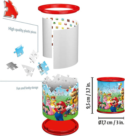 Ravensburger Super Mario Brothers Pencil Pot 3D Jigsaw Puzzles for Kids Age 6 Years Up - 54 Pieces - No Glue Required