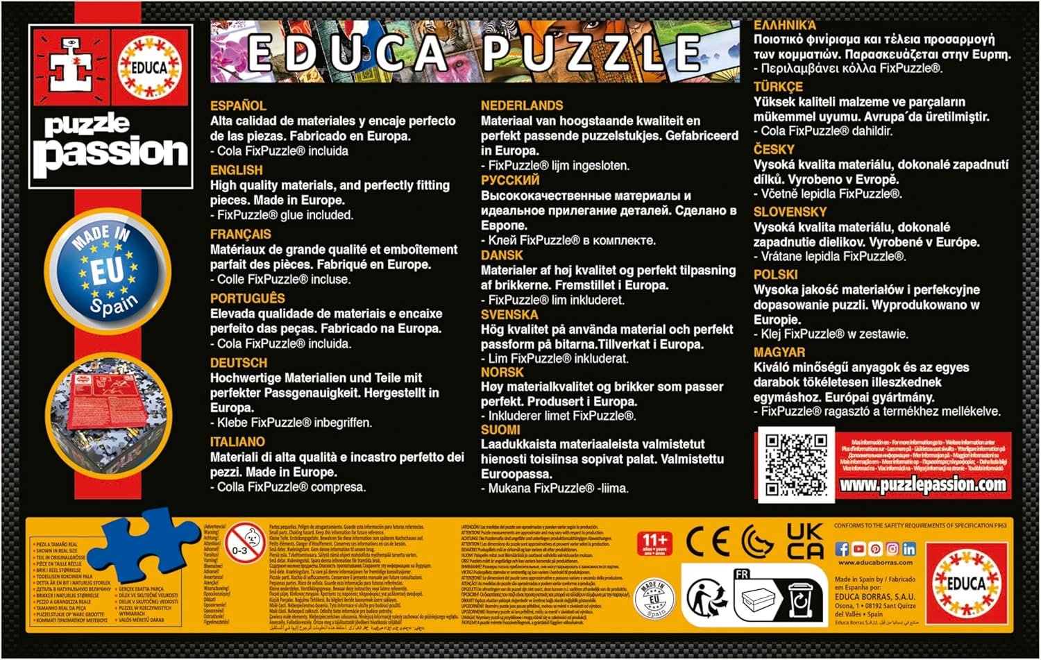 Educa - Puzzel met 500 stukjes voor volwassenen, gekke kaart van Europa, 500 stukjes puzzel voor volwassenen en kinderen vanaf 11 jaar, landkaart, Europa (17962