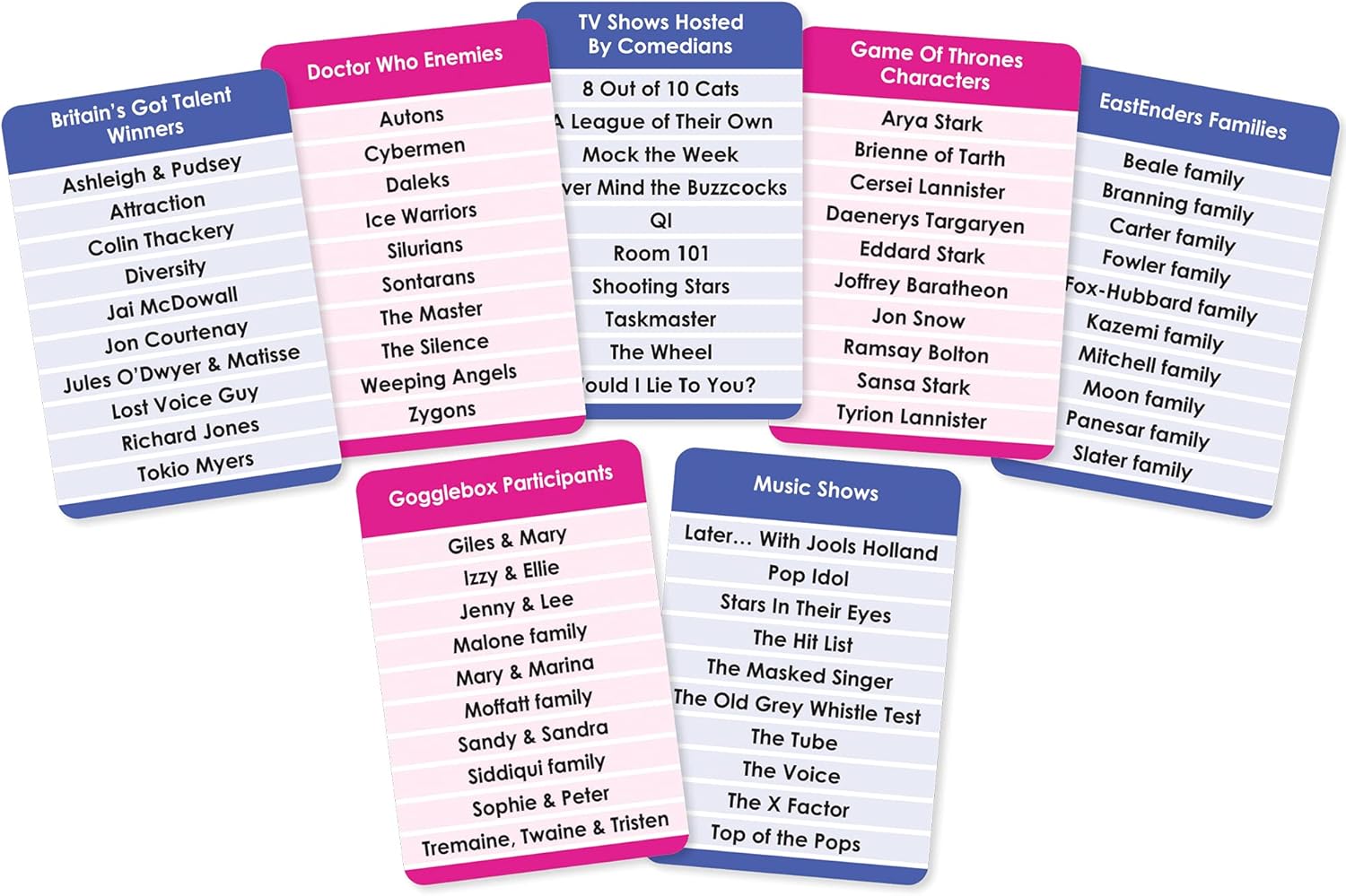 Tension TV Edition - The Top 10 Naming Game - Party Game For Ages 12+ - Television Trivia Game That Will Keep You Guessing