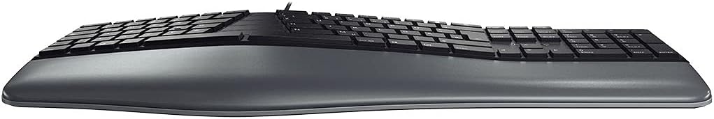 CHERRY KC 4500 ERGO, English layout, QWERTY keyboard, ergonomic keyboard, with padded palm rest, wired keyboard, black