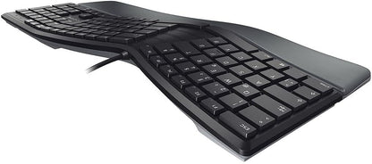 CHERRY KC 4500 ERGO, English layout, QWERTY keyboard, ergonomic keyboard, with padded palm rest, wired keyboard, black