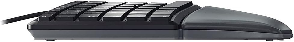 CHERRY KC 4500 ERGO, English layout, QWERTY keyboard, ergonomic keyboard, with padded palm rest, wired keyboard, black
