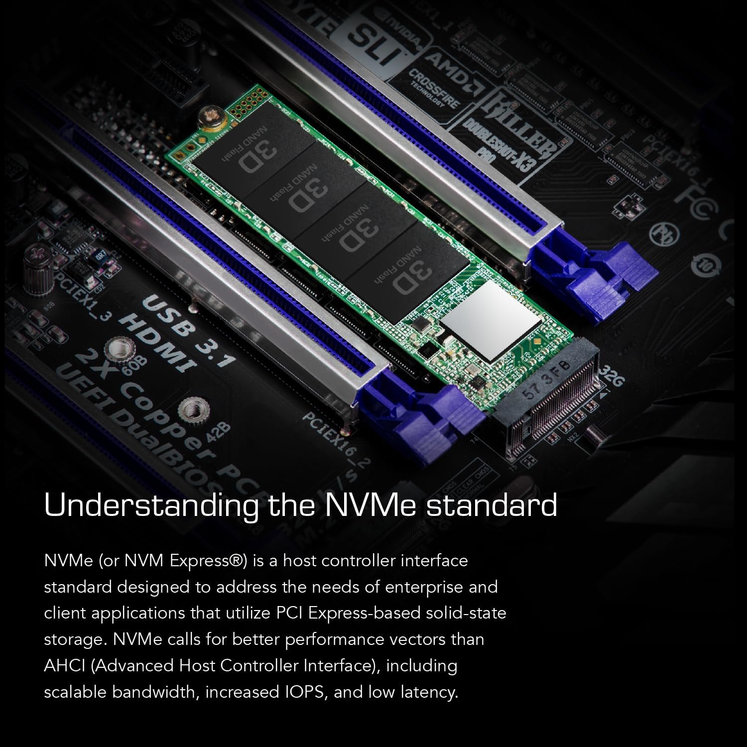 Transcend MTE110S 256 GB NVMe PCIe Gen3 x4 M.2 2280 Internal Solid State Drive (SSD) 3D TLC NAND (TS256GMTE110S