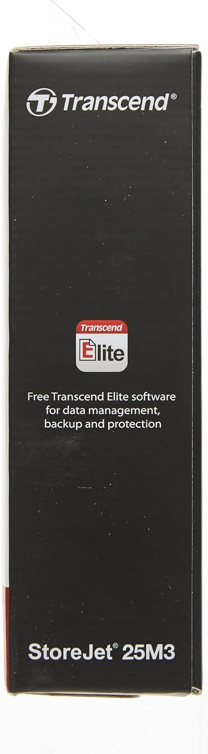 Transcend 2TB StoreJet 25M3 USB 3.1 Portable Hard Drive Rugged, Anti-Shock Resistant, Compact and Lightweight with Lightning-Fast Speeds and a One Touch Backup Button (Iron Grey) TS2TSJ25M3