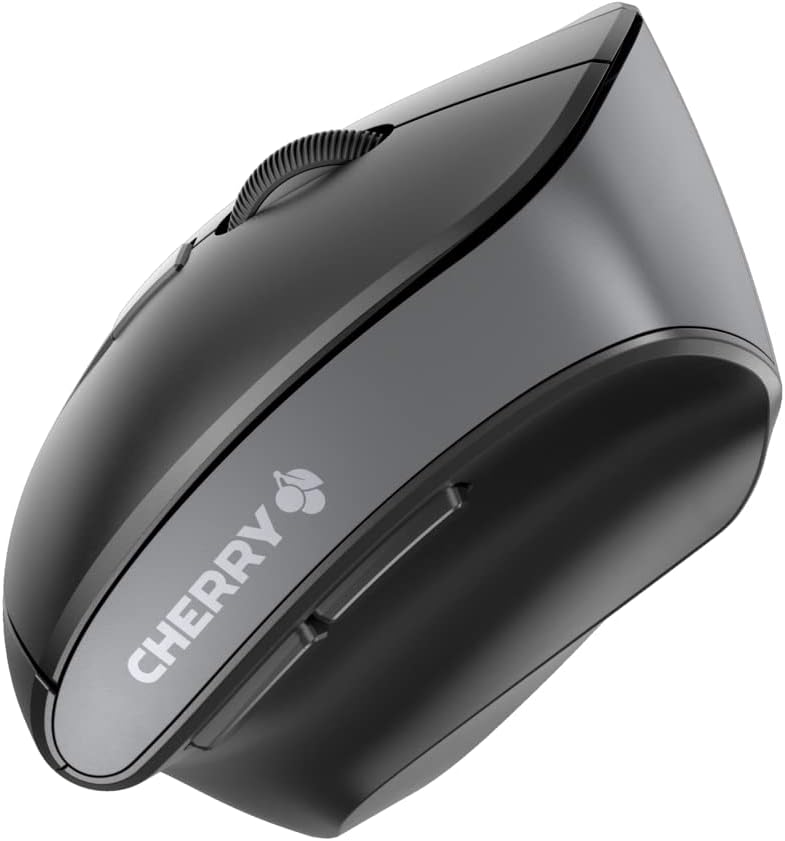 Cherry MW 4500 USB Wireless Vertical Mouse Left Hand 6 Buttons Scroll Wheel Black JW-4550