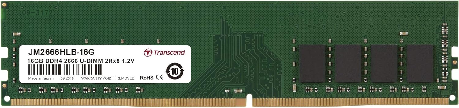 Transcend 16 GB JetRAM DDR4 2666Mhz U-DIMM 2Rx8 1Gx8 CL19 1.2 V