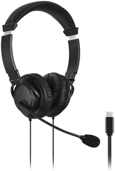 Kensington USB-C Hi-Fi Headphones with Built in Microphone, Stereo Sound, Adjustable Noise Cancelling Mic, Padded Professional Conference Call Standard for Work or Gaming - K97457WW