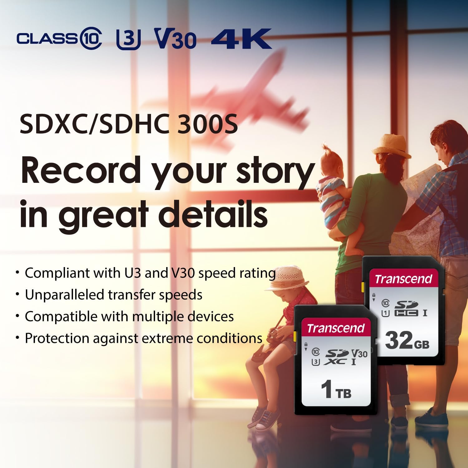 TRANSCEND - 64GB UHS-I U3 SD CARD