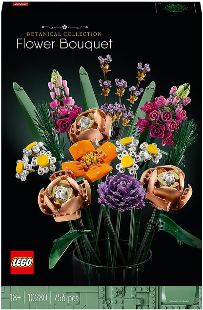 LEGO Botanicals Blumenstrauß - Künstliche Blumen Set für Erwachsene - Zimmerdeko und Geschenkidee für Frauen & Männer - Wohnaccessoires - Botanik Kollektion 10280