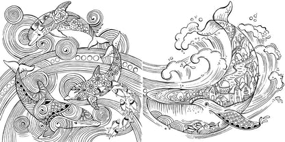 Die Welt unter der Lupe – zu Wasser: Ausmalen und durchatmen (Die Welt wird bunt, Band 7
