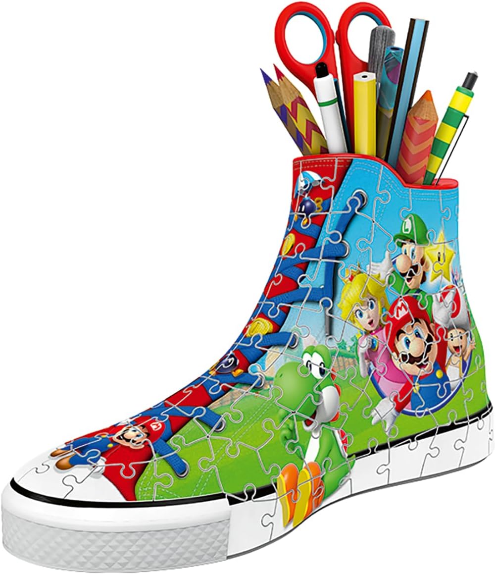 Ravensburger Super Mario Brothers Shoe 3D Jigsaw Puzzles for Kids & Adults Age 8 years Up - 108 Pieces - No Glue Required