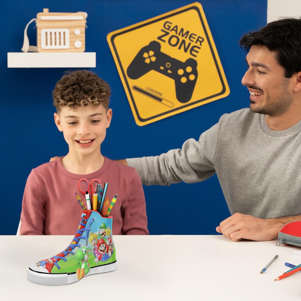Ravensburger Super Mario Brothers Shoe 3D Jigsaw Puzzles for Kids & Adults Age 8 years Up - 108 Pieces - No Glue Required