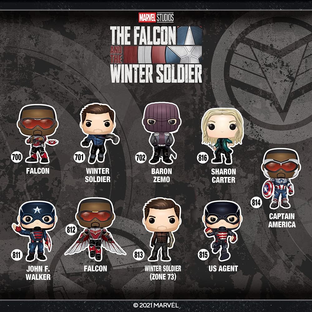 Funko Pop! Marvel: The Falcon & Winter Soldier - Captain America - U.S. Agent - The Falcon and The Winter Soldier - Vinyl-Sammelfigur - Geschenkidee - Offizielle Handelswaren - TV Fans
