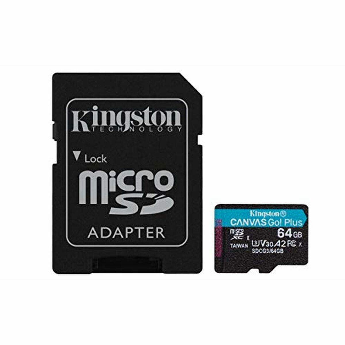 Micro SD Memory Card with Adaptor Kingston Canvas Go! Plus 64 GB
