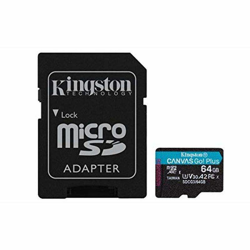 Micro SD Memory Card with Adaptor Kingston Canvas Go! Plus 64 GB