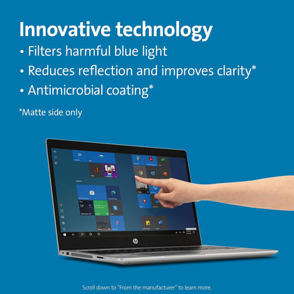 Kensington Anti Glare Laptop Screen Filter - Anti-Glare and Blue Light Reduction Laptop Filter for 14 inch Laptops, Glare & Reflection Reducing Screen Protector, Touch Screen Compatible (627553