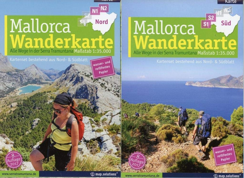 Mallorca Wanderkarte 1:35.000 (Kartenset mit Nord + Süd-Blatt): Alle Wege in der Serra Tramuntana