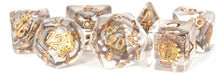 Resin Poly Dice Set: Gear Dice