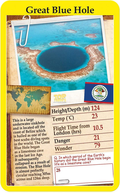 Top Trumps Wonders of The World Classics Kartenspiel: Entdecken Sie interessante Fakten in diesem pädagogischen Spiel, einschließlich der Höhe des Mount Everest, für 2 Spieler und mehr als 6 Jahre.