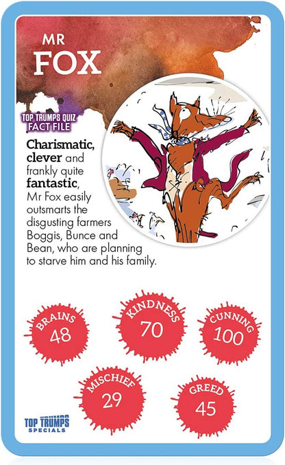Top Trumps Roald Dahl Vol.2 Specials Card Game, Play with Fantastic Mr Fox, James and the Giant Peach, The Twits and The Witches, Educational for 2 plus players makes a great gift for ages 6 plus