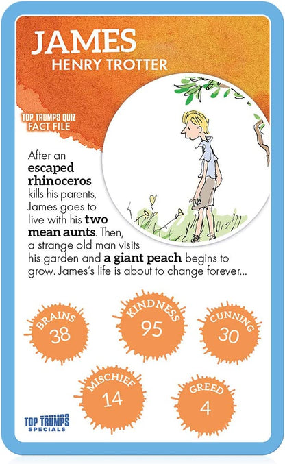 Top Trumps Roald Dahl Vol.2 Specials Card Game, Play with Fantastic Mr Fox, James and the Giant Peach, The Twits and The Witches, Educational for 2 plus players makes a great gift for ages 6 plus