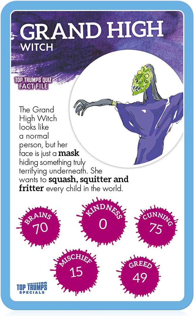 Top Trumps Roald Dahl Vol.2 Specials Card Game, Play with Fantastic Mr Fox, James and the Giant Peach, The Twits and The Witches, Educational for 2 plus players makes a great gift for ages 6 plus