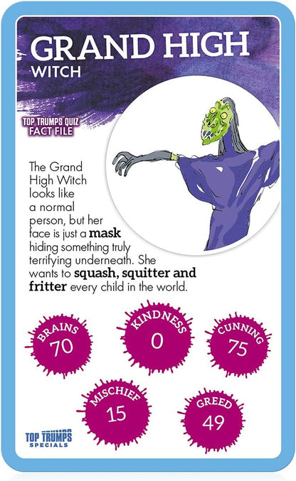 Top Trumps Roald Dahl Vol.2 Specials Card Game, Play with Fantastic Mr Fox, James and the Giant Peach, The Twits and The Witches, Educational for 2 plus players makes a great gift for ages 6 plus