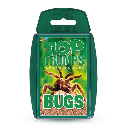 Top Trumps Bugs Classic Card Game, learn facts about the Black Widow, furry Tarantula, Praying Mantis and the Ladybird in this educational packed game, gift and toy for boys and girls aged 6 plus Bugs