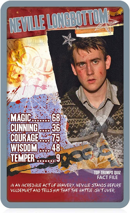 Top Trumps Juego de Cartas Especiales de Harry Potter y Las Reliquias de la Muerte Parte 2, Juega con Harry, Ron, Hermione, Dumbledore y Hagrid, Educativo para 2 Jugadores en adelante es un Gran