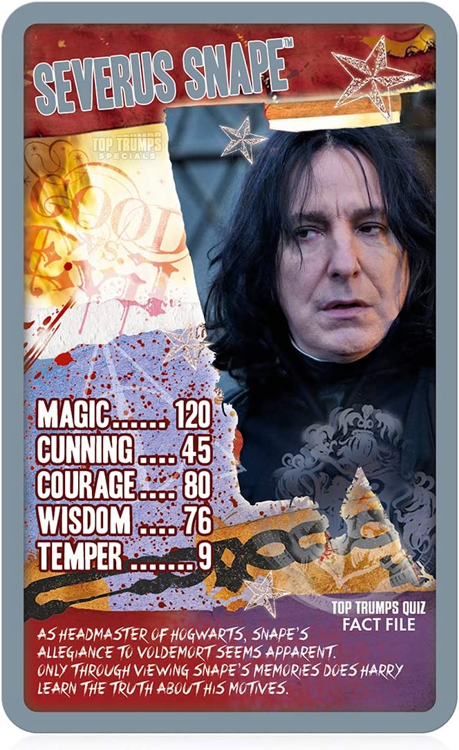 Top Trumps Juego de Cartas Especiales de Harry Potter y Las Reliquias de la Muerte Parte 2, Juega con Harry, Ron, Hermione, Dumbledore y Hagrid, Educativo para 2 Jugadores en adelante es un Gran