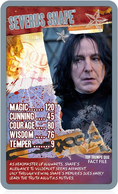 Top Trumps Juego de Cartas Especiales de Harry Potter y Las Reliquias de la Muerte Parte 2, Juega con Harry, Ron, Hermione, Dumbledore y Hagrid, Educativo para 2 Jugadores en adelante es un Gran