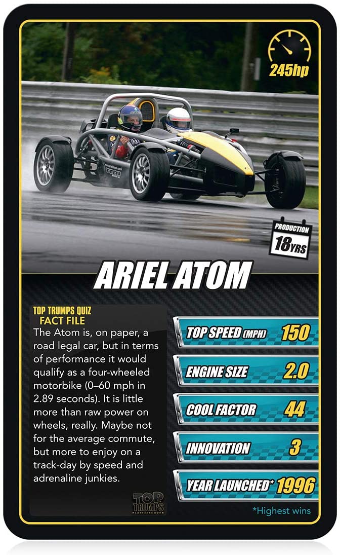 Top Trumps Sports Cars Card Game