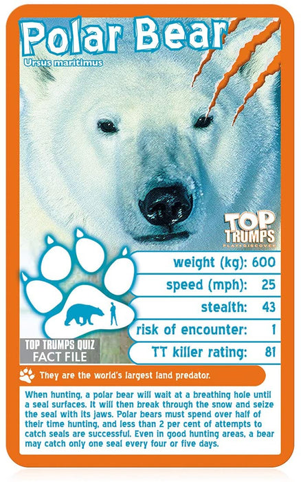 Top Trumps Deadliest Predators Classic Card Game, learn facts about the Great White Shark, Komodo Dragon and the King Cobra in this educational pack, gift and toy for boys and girls aged 4 plus