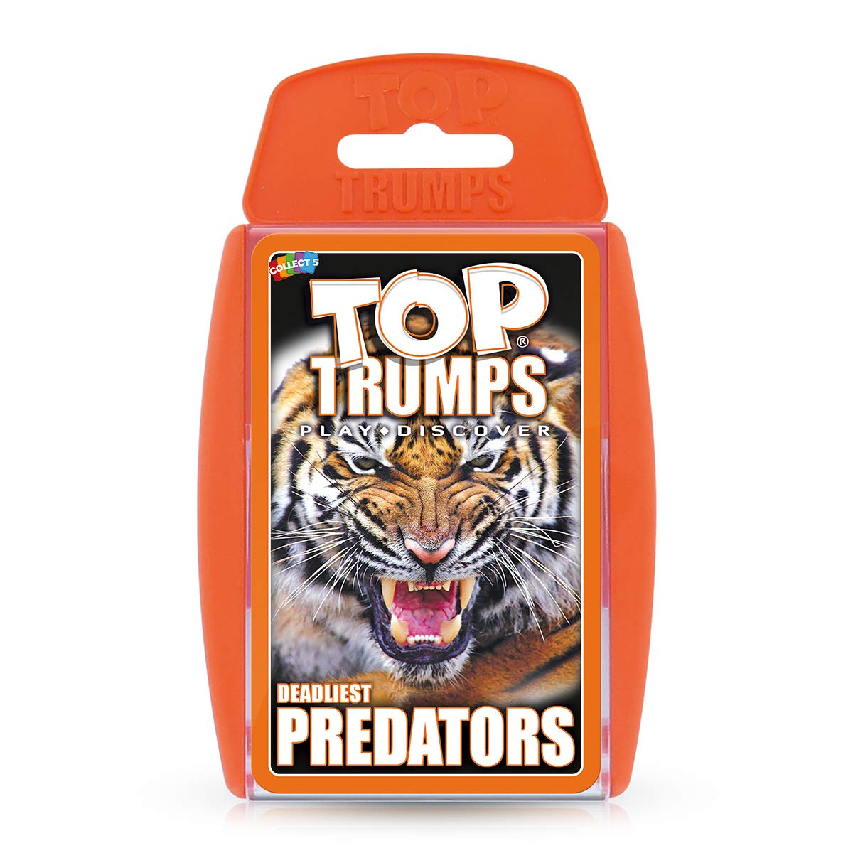 Top Trumps Deadliest Predators Classic Card Game, learn facts about the Great White Shark, Komodo Dragon and the King Cobra in this educational pack, gift and toy for boys and girls aged 4 plus Deadli