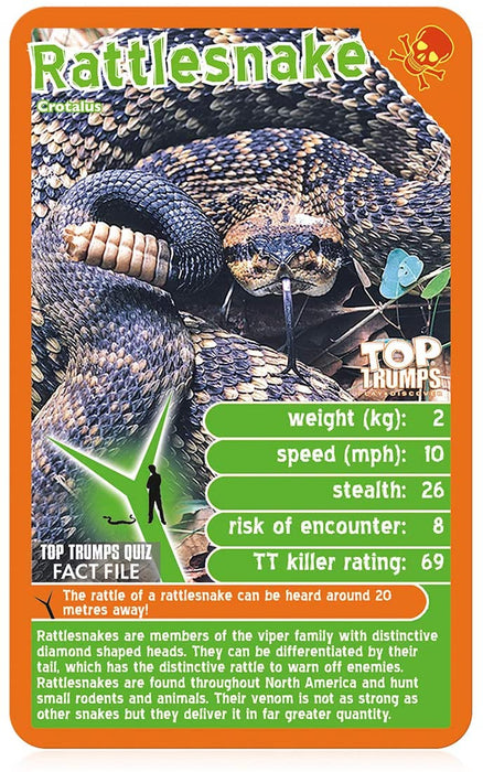 Top Trumps Deadliest Predators Classic Card Game, learn facts about the Great White Shark, Komodo Dragon and the King Cobra in this educational pack, gift and toy for boys and girls aged 4 plus