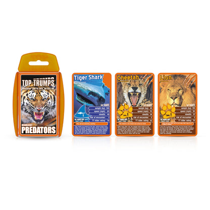 Top Trumps Deadliest Predators Classic Card Game, learn facts about the Great White Shark, Komodo Dragon and the King Cobra in this educational pack, gift and toy for boys and girls aged 4 plus Deadli
