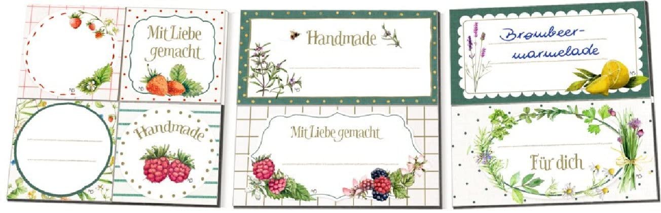 Etikettenbüchlein – Einmach-Etiketten (Marjolein Bastin): für Gläser und Flaschen