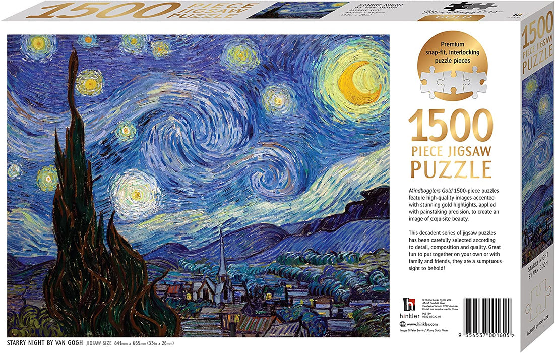 (New March) Mindbogglers Gold 1500pc: Starry Night by Van Gogh (unit 3
