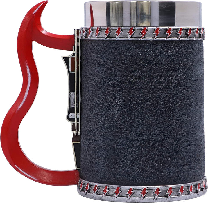 Nemesis Now Offiziell lizenzierte ACDC Back in Black Tankard Tasse, Edelstahl Harz, Schwarz, 1 Stück (1er Pack