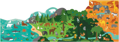 Petit Collage PTC123 Sticker Activity Set-My Animal World, Multi Coloured Animals